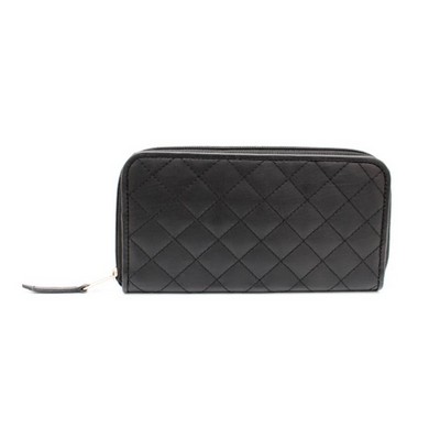 7" Ashlin® Designer Ladies Midnight Black Mercer Quilted Wristlet