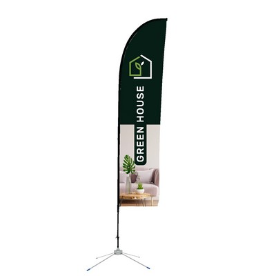 9ft Blade Shape Feather Flag Banner - 1 Side Imprint