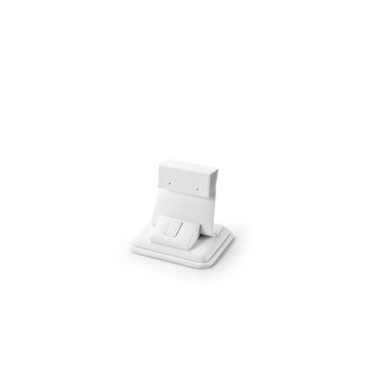 White Leatherette Earring/Ring Stand