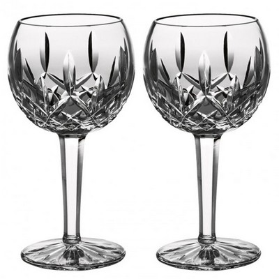 Waterford LISMORE BALLOON WINE 8 OZ SET/2