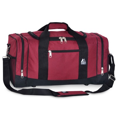 Everest Burgundy Red/Black Sporty Duffel Gear Bag