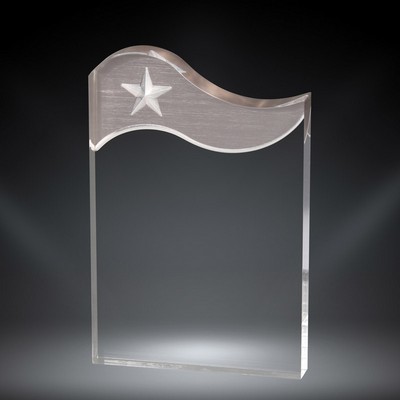 Silver Gemini Wave Acrylic Award 7"H