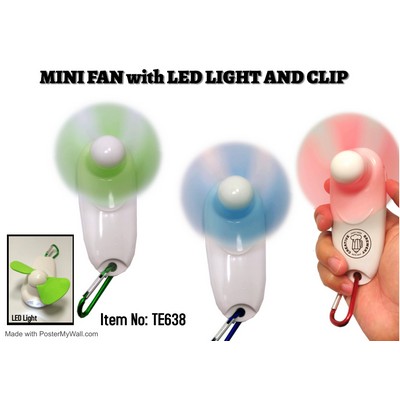 Hand Held Mini Fan With light