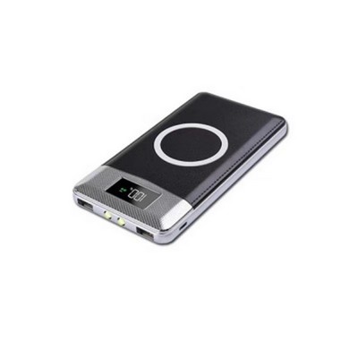 10000 mA LED Light Qi Wireless Charger Power Bank