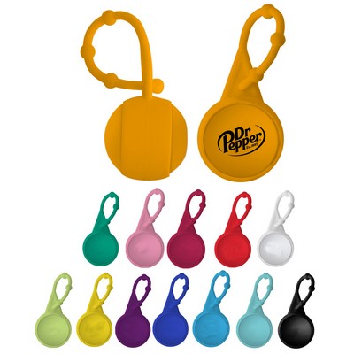 Silicone Carabiner Rubber Lip Balm Ball