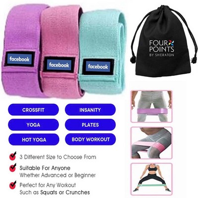 Kidder iBank® Booty Resistance Workout Hip Exercise Bands