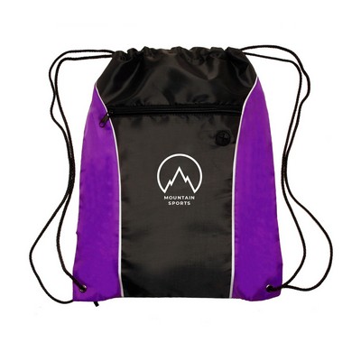 Color Flash Drawstring Backpack (1 Color Imprint)