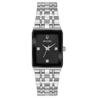 Bulova Ladies' Silver-tone Watch with Diamonds