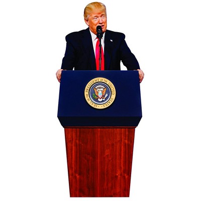 Donald Trump Press Release Cardboard Cutout Stand Up| Standee Picture Poster Print Apporx. 6 ft