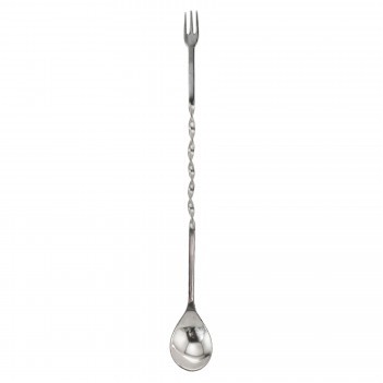 Stainless Steel Bar Spoon w/Fork