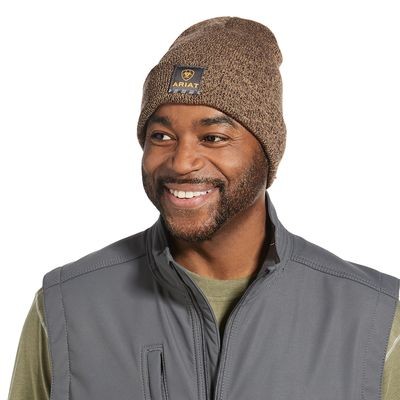 Ariat® Men's Dark Brown Rebar® Watch Cap