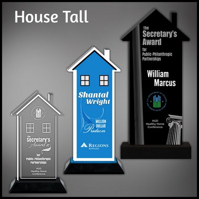 12" Tall House Black Budget Acrylic Award