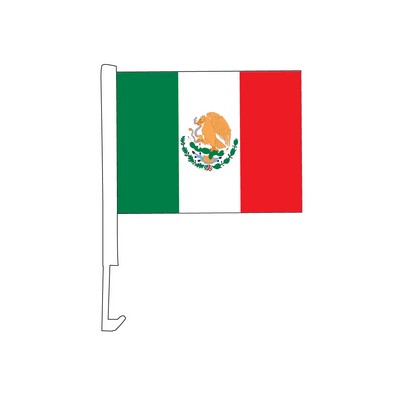 Clip On Mexico Car Window Flag