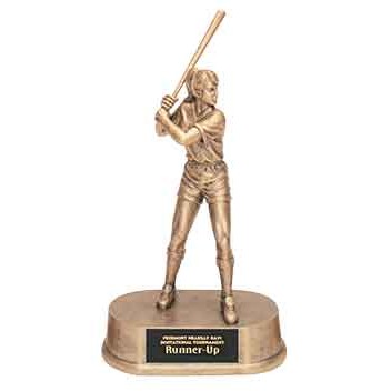 9 1/4" Antique Gold Female Softball Resin