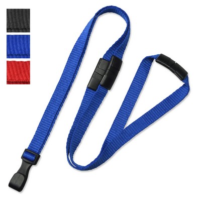 3/8" Blank Three-Breakaway Lanyards with Wide Plastic Hook