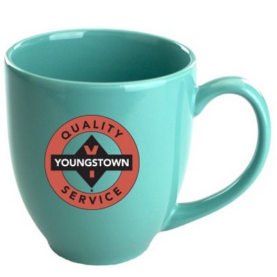 15 Oz. Aqua Blue Bistro Style Coffee Mug