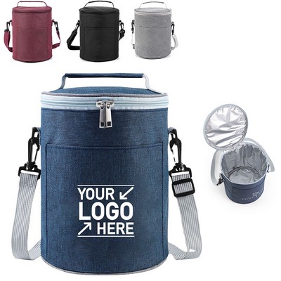 Round Waterproof Oxford Cooler Bag