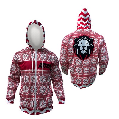 Full Zip Custom Fleece Hooded Jacket