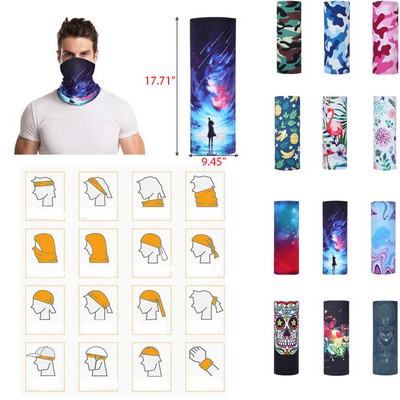 Customized UV Protection Face Mask Neck Gaiter Headwear Magic Scarf Headband For Dust Sun Wind