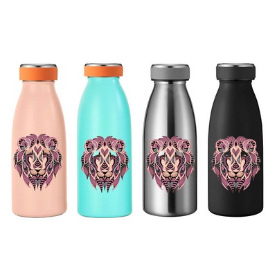 Vacuum Milk-Shaped Stainless Steel Water Bottle 12oz.