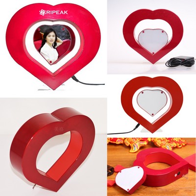 Heart Shaped Magnetic Floating Photo Frame