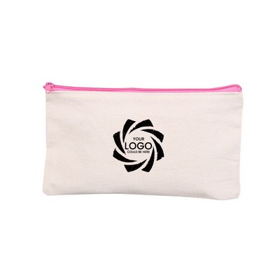 Chroma Zip Cotton Pouch - 8 1/4'' W