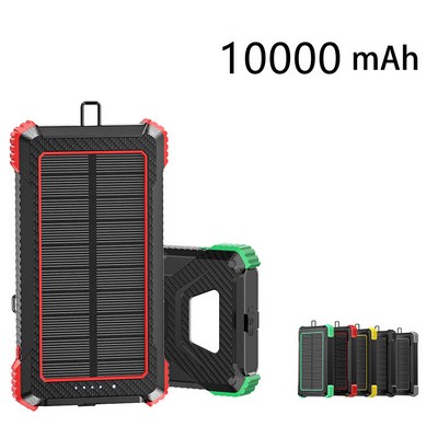 10000mAh Solar Power Bank w/Wireless Charging - 5V/2A Input/Output