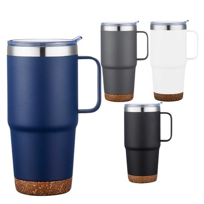 24 oz. S/S Travel Mug With Cork Bottom