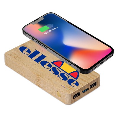 Hayes Bamboo Wireless Powerbank 10,000mAh