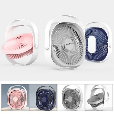 Mini Desk Fan Battery Operated Rechargeable Fan Portable Small Fan