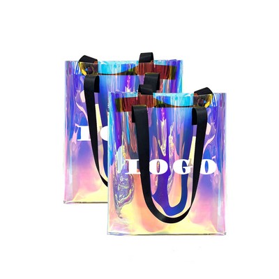 Iridescent PVC Transparent Tote Bag