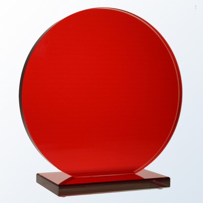 Jade Glass Red Honorary Circle