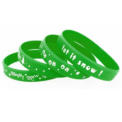 Budget Silicone Wristband w/Screen Printed - 1/2"