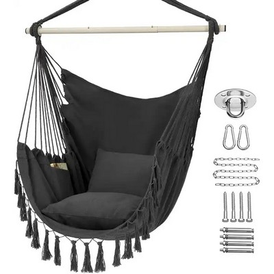 Home Macrame Hanging Hammock Chair