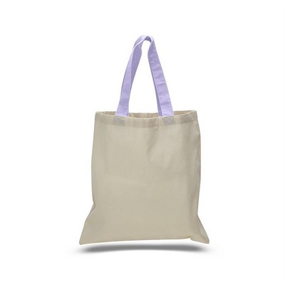 Cotton Tote Bag Natural Body with Color Handles