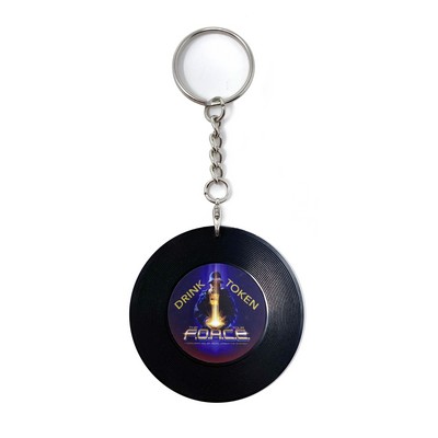 Mini Record Key Chain - 1 Custom Imprint