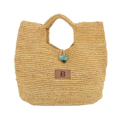 Straw Woven Beach Tote Bag