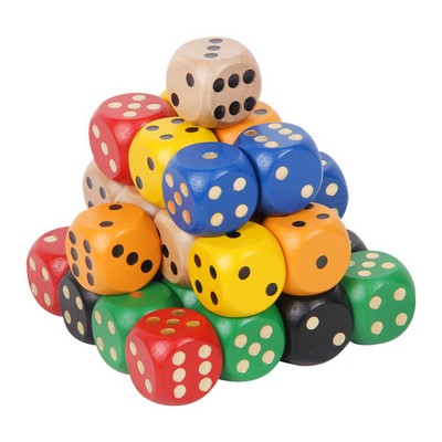 Round Edge Wooden Dice