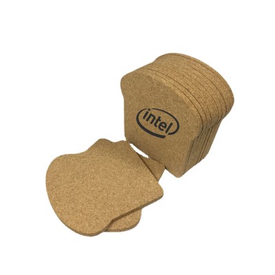 Toast Shape Cork Coaster