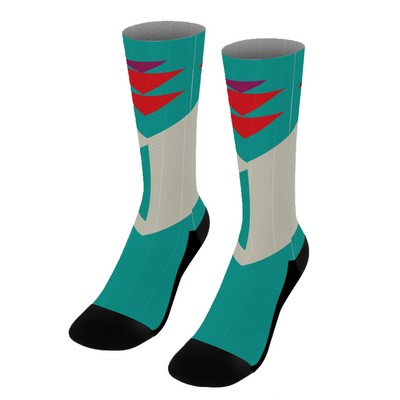 360 Full Color Crew Socks w/Padded Sole