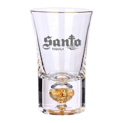 1.5oz. Gold Rimmed Shot Glass