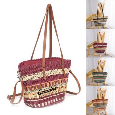 Natural Straw Tote Bag