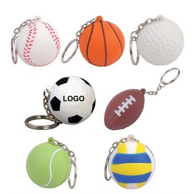 Ball Stress Reliever Key Chain