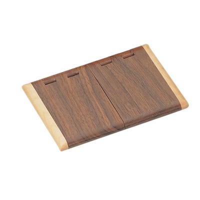 Unique Wooden Business Card Case in Walnut Finish