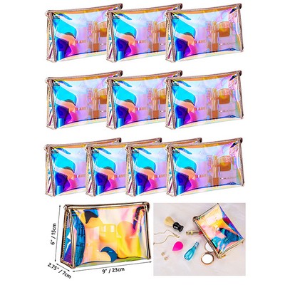 Holographic Iridescent Makeup Pouch