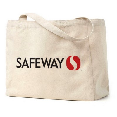 Heavy Duty 12 Oz. Full Color Logo Large Canvas Grocery Bag