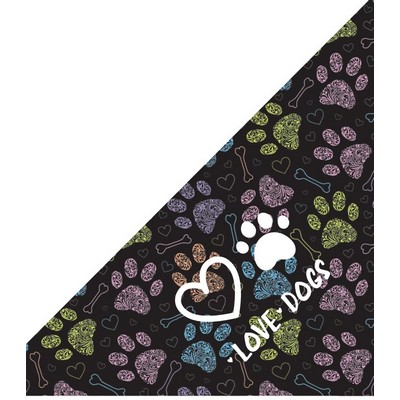 22" x 22" Pet & Dog Themed Novelty Triangle Bandannas - 100% Cotton (Med-LG)