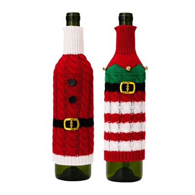 Christmas Knitted Wine Bottle Cover