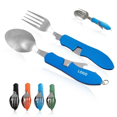 Multi-Functional Folding Cutlery Detachable Fork And Spoon