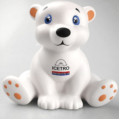 Cartoon Polar Bear Shaped Stress Ball